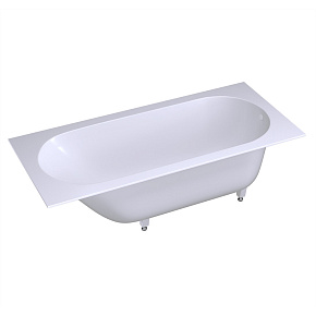 Ванна из искусственного камня AVS Эллада 180x80 белая с ножками