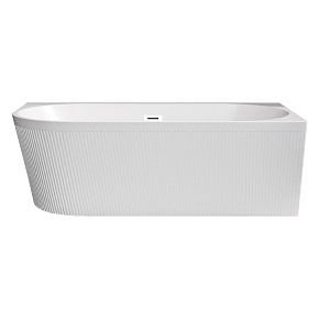 Акриловая ванна AVS Селена 170x80 R белая рифленая, с донным клапаном