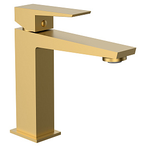 Смеситель для раковины AVS New Cube брашированное золото