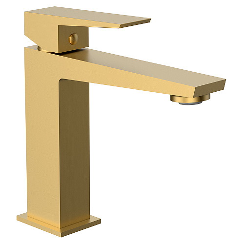 Смеситель для раковины AVS New Cube брашированное золото