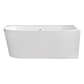 Акриловая ванна AVS Селена 150x75 R белая рифленая, с донным клапаном