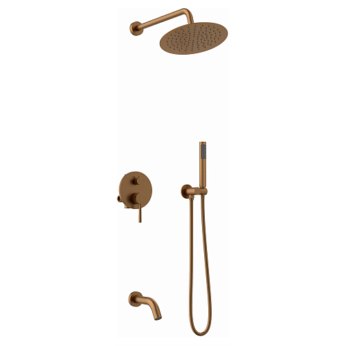 Душевой комплект AVS Slimmer 4в1 брашированное розовое золото