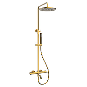 Душевая стойка AVS Slimmer брашированное золото