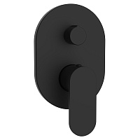 Смеситель для ванны и душа AVS Beauty с внутренней частью, черный матовый