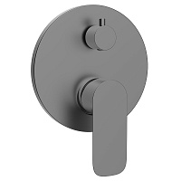 Смеситель для ванны и душа AVS Basic с внутренней частью, оружейная сталь