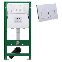 Комплект AVS 2в1: Инсталляция для унитаза 809-0006-7732C + Клавиша смыва 809-0013-CR хром