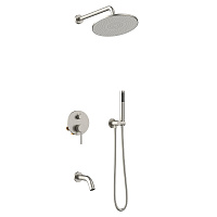 Душевой комплект AVS Slimmer 4в1 брашированный никель