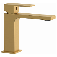Смеситель для раковины AVS Cube брашированное золото