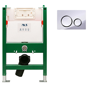 Комплект AVS 2в1: Инсталляция 809-0003-7732C + Клавиша 809-0014-CR/GB хром/черная