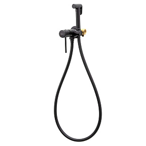 Гигиенический душ со смесителем AVS Slimmer черный матовый