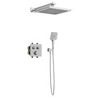 Душевой комплект AVS Luxury 3в1 квадратный, хром