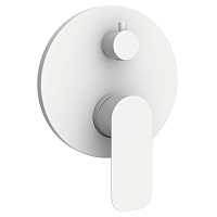 Смеситель для ванны и душа AVS Basic с внутренней частью, белый матовый