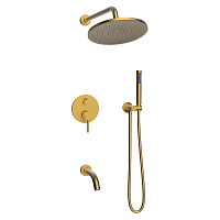 Душевой комплект AVS Slimmer 4в1 брашированное золото