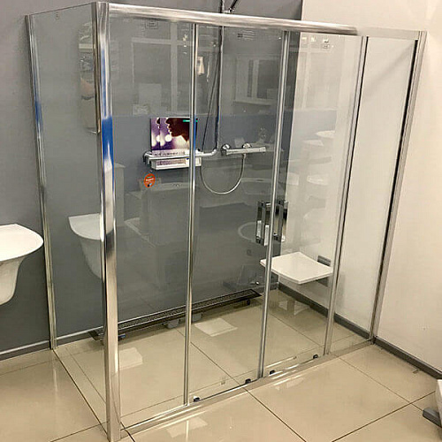 Душевой уголок AVS Квант макс 180x80 профиль хром, стекло прозрачное