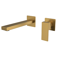 Смеситель для раковины AVS Cube с внутренней частью, брашированное золото