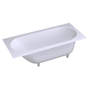Ванна из искусственного камня AVS Эллада 170x75 белая с ножками