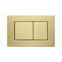 Клавиша смыва AVS золото матовое металлическая, квадратные кнопки