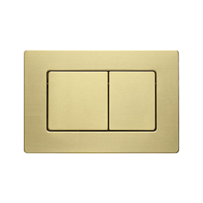 Клавиша смыва AVS золото матовое металлическая, квадратные кнопки