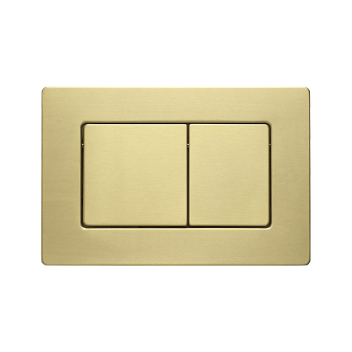 Клавиша смыва AVS золото матовое металлическая, квадратные кнопки