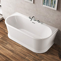 Акриловая ванна AVS Магнолия 170x80 белая, c донным клапаном